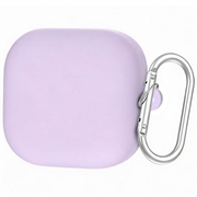 Samsung Galaxy Buds 4/Buds 4 Pro Silikone Cover med Karabinhage - Lilla