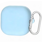 Samsung Galaxy Buds 4/Buds 4 Pro Silikone Cover med Karabinhage - Sky Blå
