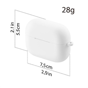 Samsung Galaxy Buds3 FE Silikone Cover med Karabinhage - Hvid