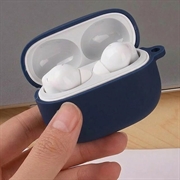 Xiaomi Redmi Buds 8 Pro Silikone Cover med Karabinhage - Mørkeblå