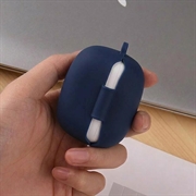 Xiaomi Redmi Buds 8 Pro Silikone Cover med Karabinhage - Mørkeblå