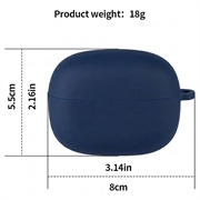 Xiaomi Redmi Buds 8 Pro Silikone Cover med Karabinhage - Mørkeblå