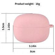 Xiaomi Redmi Buds 8 Pro Silikone Cover med Karabinhage - Pink