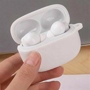 Xiaomi Redmi Buds 8 Pro Silikone Cover med Karabinhage - Hvid