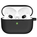 AirPods 3 Silikonecover med Nøglering A060 - Sort