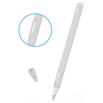 Apple Pencil (2nd Generation) Silikone Cover med Cap - Hvid