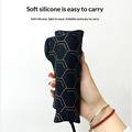 Silikone-ansigtsapparat / LED-lysterapi-maske til ansigt og hals - sort
