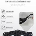Silikone-ansigtsapparat / LED-lysterapi-maske til ansigt og hals - sort