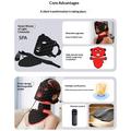 Silikone-ansigtsapparat / LED-lysterapi-maske til ansigt og hals - sort