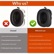 Beskyttende ørepudeovertræk i silikone til Nothing Headphone (a) On-Ear-hovedtelefoner - Sort