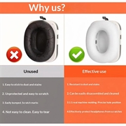 Beskyttende ørepudeovertræk i silikone til Nothing Headphone (a) On-Ear-hovedtelefoner - Hvid