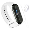 Xiaomi Mi Band 4 Silikone Wristband & TPU Beskyttelsesfilm - Hvid