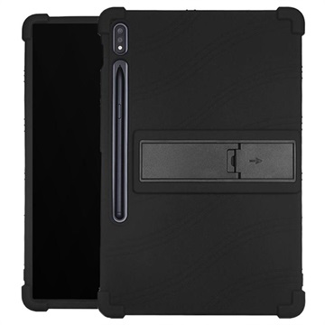 Slide-Out Series Samsung Galaxy Tab S7+/S8+ Silikone Cover - Sort
