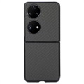 Huawei P50 Pocket Slim Cover - Karbonfiber - Sort