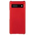 Google Pixel 7a Gummibelagt Plastik Cover - Rød