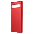 Google Pixel 7a Gummibelagt Plastik Cover - Rød