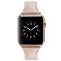 Apple Watch Series SE/6/5/4/3/2/1 Slim Læder Rem - 44mm, 42mm - Pink