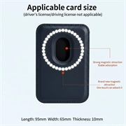 Slank magnetisk kortholder - MagSafe-kompatibel - mørkeblå