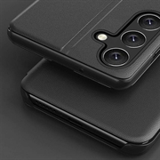 Samsung Galaxy S25 FE Smart Clear View Flip Cover - Sort