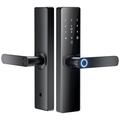 Intelligent elektronisk dørlås med fingeraftryk, adgangskode, IC-kort og styring via Tuya-appen - låsekrop på 17cm (Open Box - Fantastisk stand)
