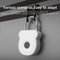 Smart hængelås med fingeraftryk og elektronisk nøgle - hvid