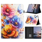 iPad 2022/2025 Smart Folio Taske - Blomsterblomst / Sommerfugle