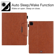 iPad Air 13 2024/2025/2026/iPad Pro 12.9 2018/2020/2021/2022 Smart Folio Taske - Brun