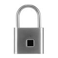 Smart hængelås med fingeraftrykslås - sølvfarvet