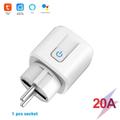 Smart Plug 16A/20A WiFi-stikdåse til Amazon Alexa Google Assistant - hvid/EU-stik/20A