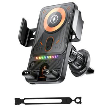 Smart Sensor biltelefonholder / 15W trådløs oplader - sort