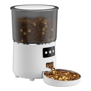 Smart WiFi automatisk maddispenser til hunde og katte - 4l - Hvid