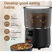 Smart WiFi automatisk maddispenser til hunde og katte - 4l - Hvid