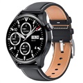 Smartwatch med Læderrem M103 - iOS/Android - Sort