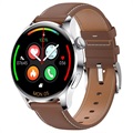 Smartwatch med Læderrem M103 - iOS/Android - Brun