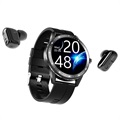 Smartwatch med TWS Øretelefoner BTX6 - Bluetooth 5.0 - Sort