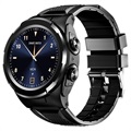 Smartwatch med TWS Øretelefoner JM06 - Silikone Rem - Sort