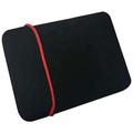 Blødt beskyttende sleeve til laptop/tablet - 13" - sort / rød
