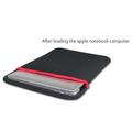 Blødt beskyttende sleeve til laptop/tablet - 13" - sort / rød