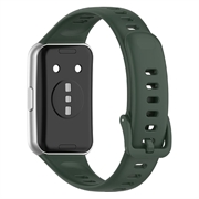 Huawei Band 11/11 Pro Soft Silikone Rem - Mørkegrøn