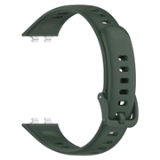 Huawei Band 11/11 Pro Soft Silikone Rem - Mørkegrøn