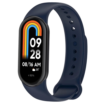 Xiaomi Smart Band 8 Blød Silikone Rem - Mørkeblå