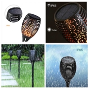 Udendørs LED lampe med solceller - 33 LED\'er, 2 stk.