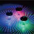 Solcelledrevet flydende pool-kuglelampe med varmt gult lys - IP65, 11cm