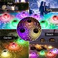 Solcelledrevet flydende pool-kuglelampe med varmt gult lys - IP65, 11cm