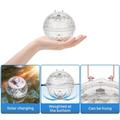 Solcelledrevet flydende pool-kuglelampe med varmt gult lys - IP65, 11cm