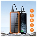 Solcelle Powerbank/Trådløs Oplader YD-888W - 10000mAh - Orange