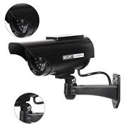 Solcelledrevet dummy-sikkerhedskamera med blinkende LED