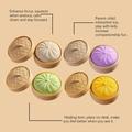 Ensfarvet dumpling squishy stresslegetøj med dampkurv - grøn