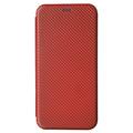 Sony Xperia 1 VI Flip Cover - Karbonfiber - Brun