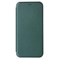 Sony Xperia 1 VI Flip Cover - Karbonfiber - Grøn